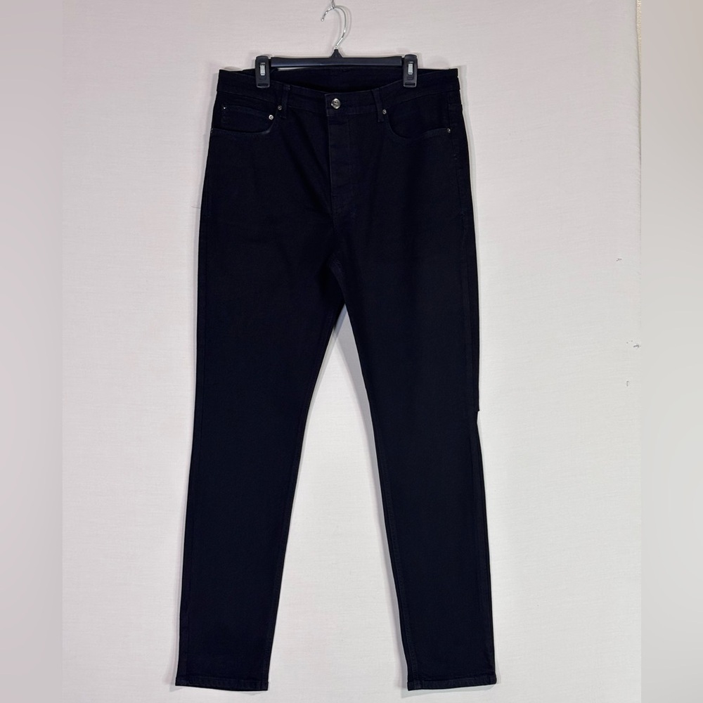 Ksubi Black Slim Stretch Jeans Red Cross Detail Premium Denim 38